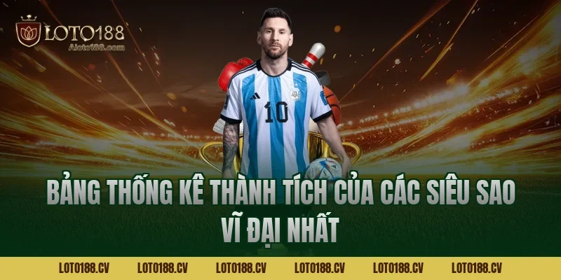 Bảng thống kê thành tích của các siêu sao vĩ đại nhất
