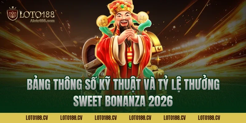 Bảng thông số kỹ thuật và tỷ lệ thưởng Sweet Bonanza 2026
